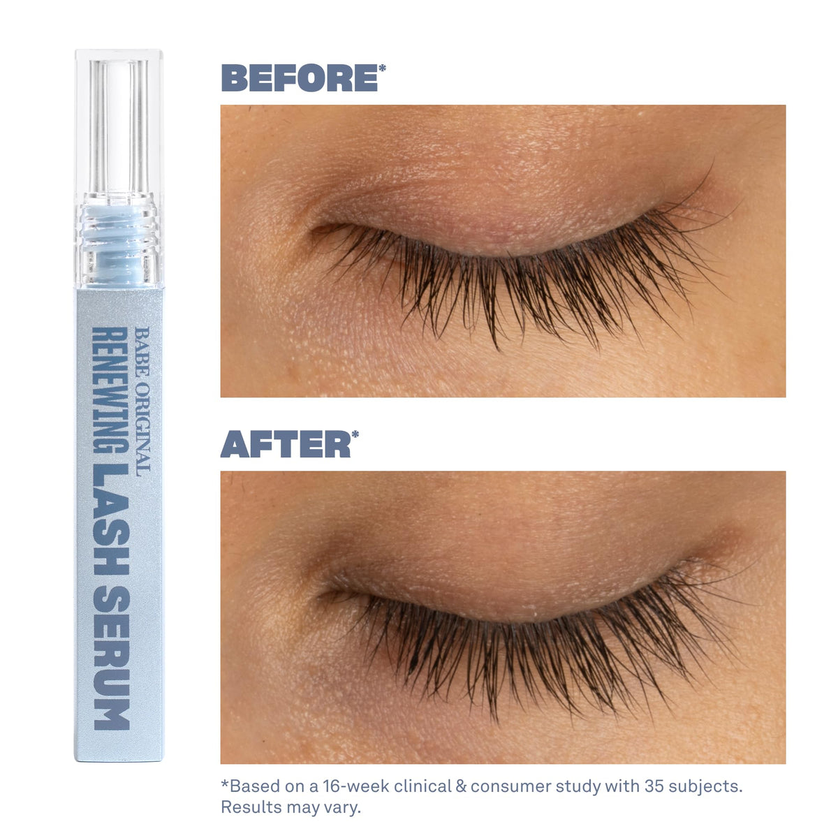 Close-up of BABE ORIGINAL Renewing Lash Serum applicator
