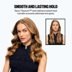 Close-up of BaBylissPRO Curling Iron temperature settings