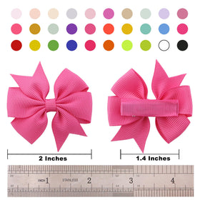 Close-up of Babymatch Baby Hair Bows Clips showing vibrant ribbons