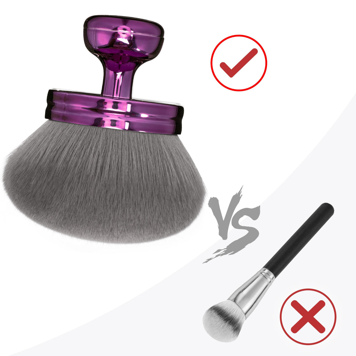 Close-up of BABYSHEEP Extra Large Kabuki Brush bristles