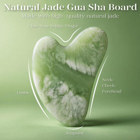 Close-up of BAIMEI Jade Roller handle