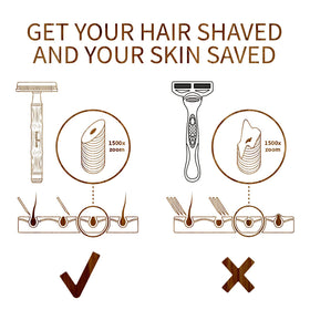 Close-up of Bambaw Double Edge Razor blades and user manual