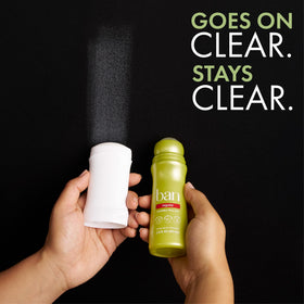 Close-up of Ban Invisible Roll-On Antiperspirant applicator