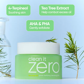 Close-up of BANILA CO Clean it Zero Pore Clarifying Cleansing Balm texture
