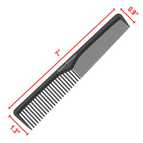 Close-up of Bardeau Essentials comb showing fine and wide teeth
