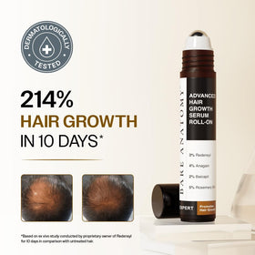Close-up of Bare Anatomy Advanced Hair Growth Serum Roll-On applicator