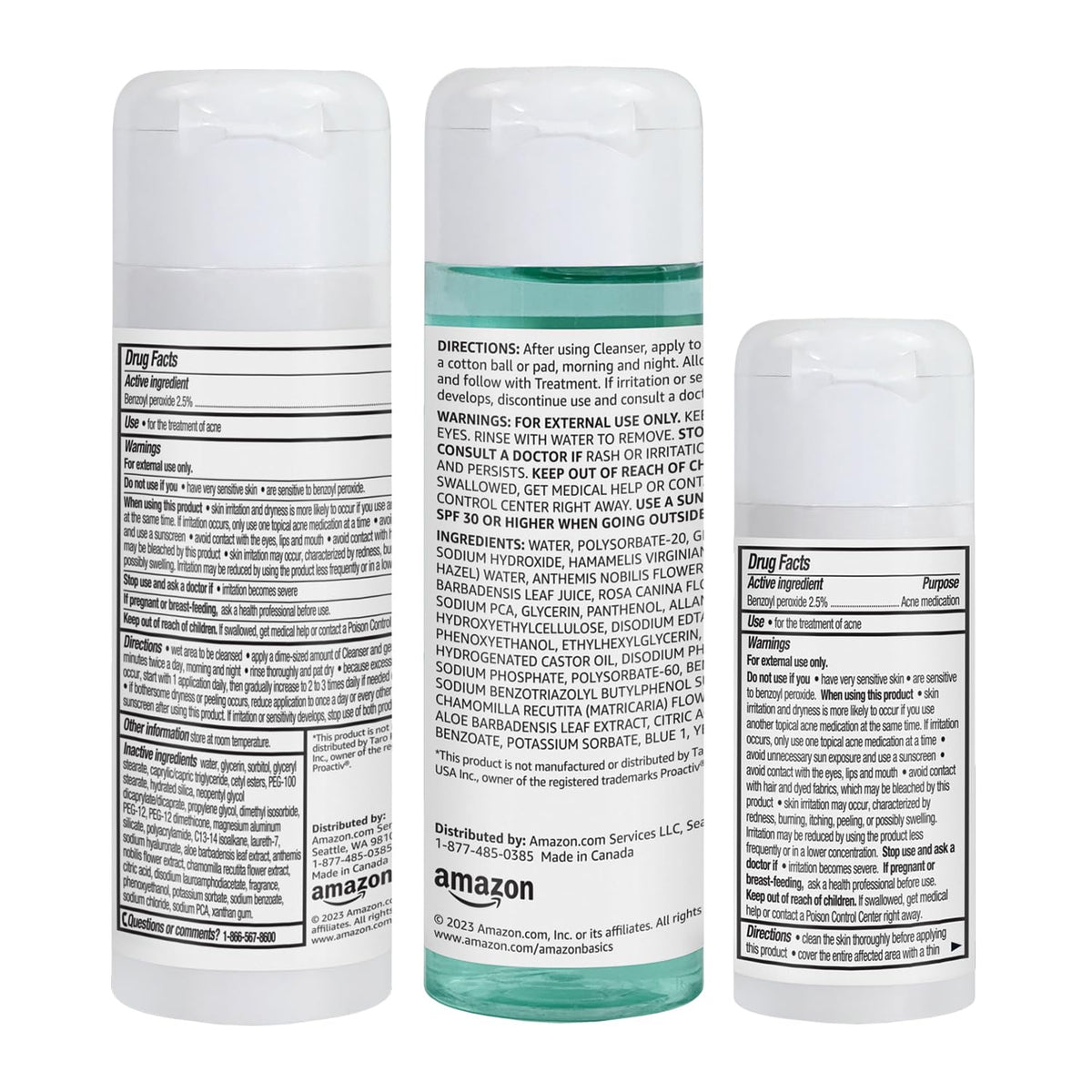 Close-up of Basics 3-Step Acne Remedy System Cleanser label