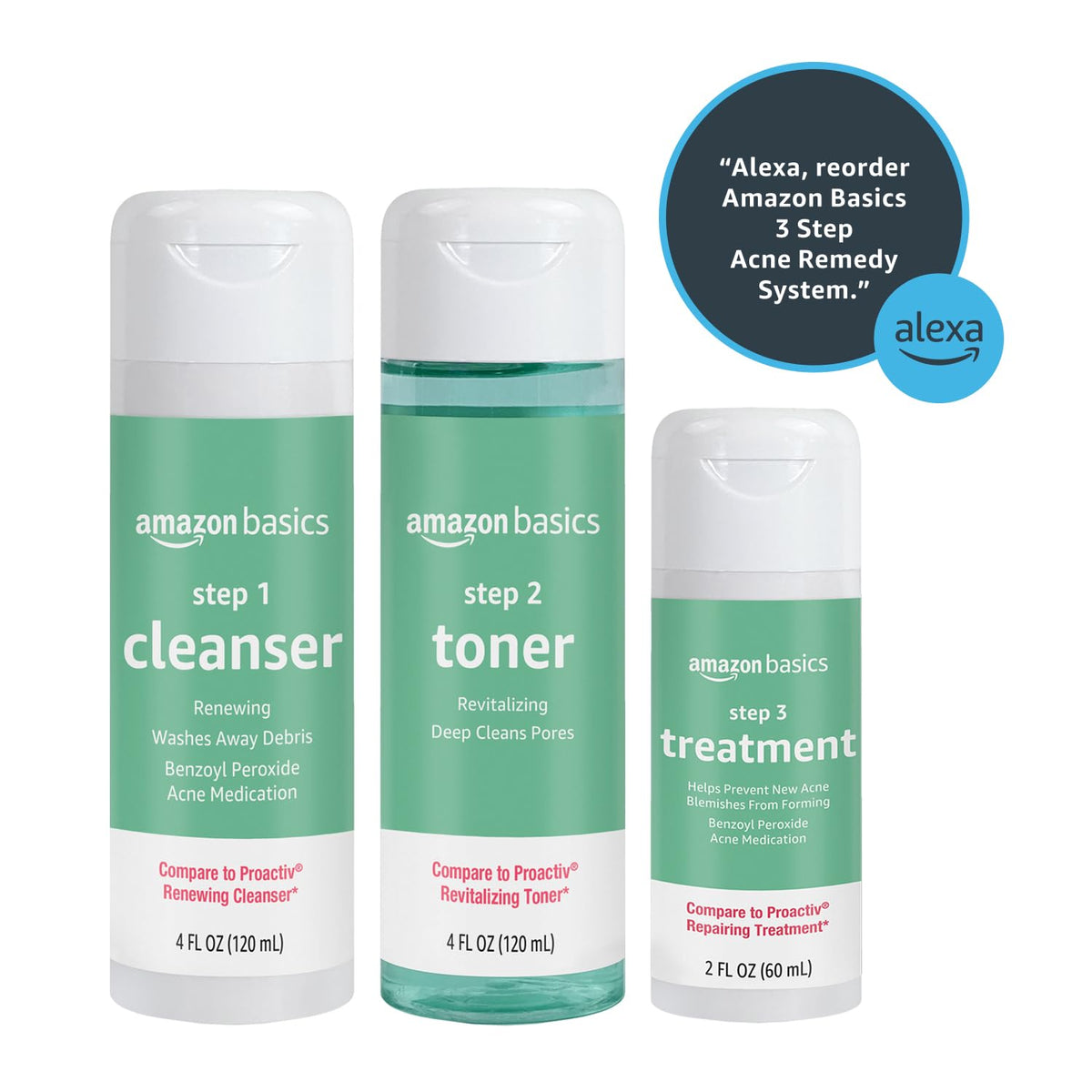 Close-up of Basics 3-Step Acne Remedy System label