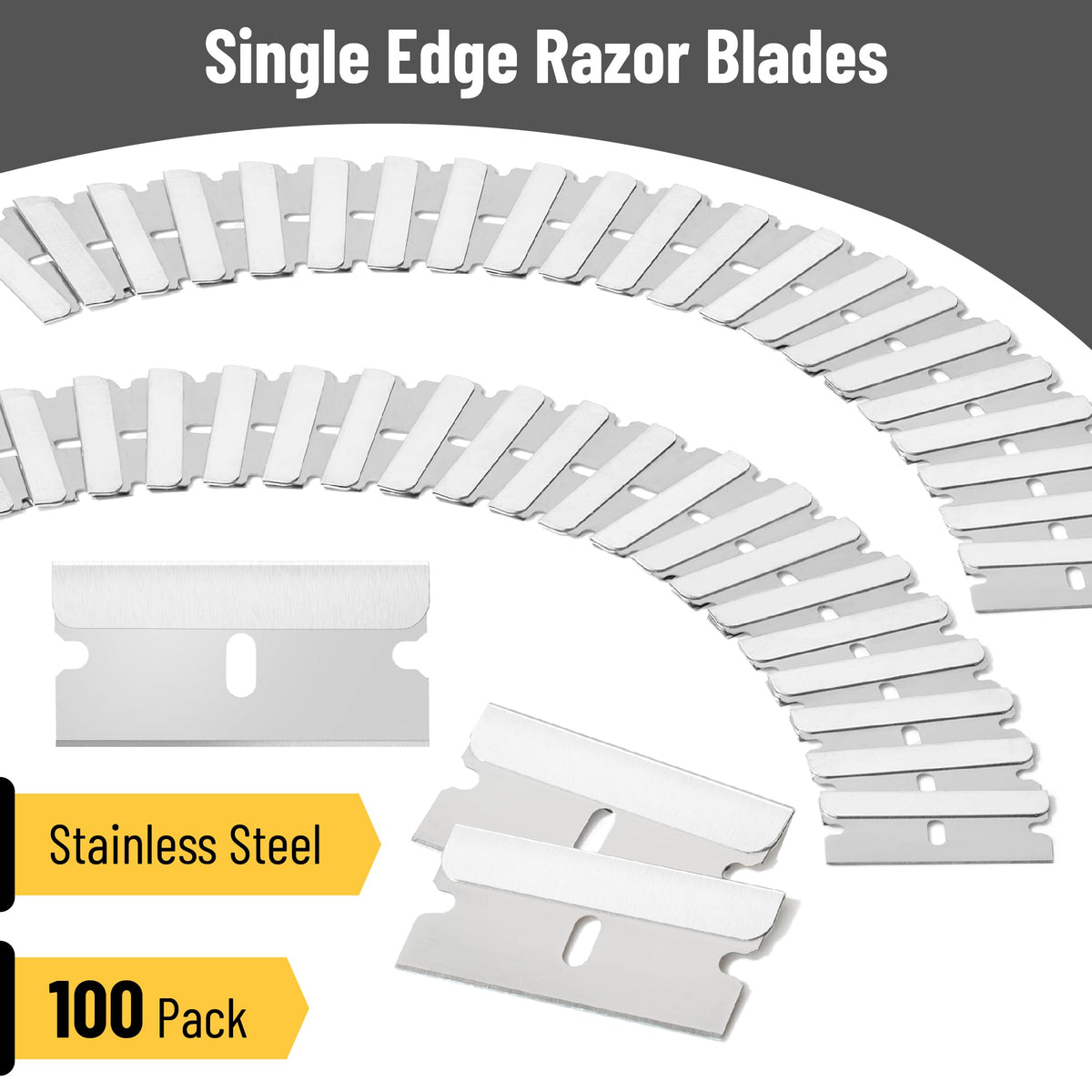 Close-up of Bates Choice razor blade showing sharp edge