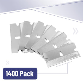Close-up of Bates Choice Single Edge Razor Blades packaging
