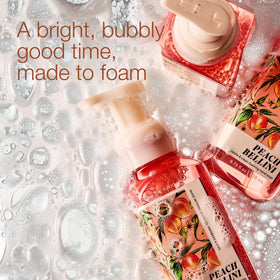 Close-up of Bath & Body Works Peach Bellini Foaming Hand Soap bottle