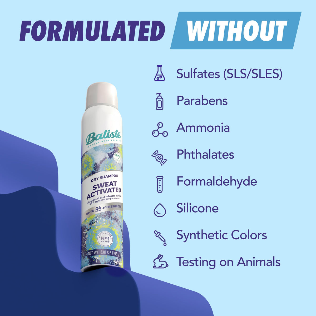 Close-up of Batiste Sweat Activated Dry Shampoo nozzle