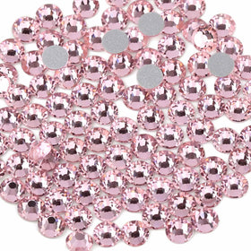 Close-up of BEADSLAND SS16 Light Pink rhinestones showing size