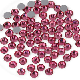 Close-up of BEADSLAND SS20 rose rhinestones showing size and clarity