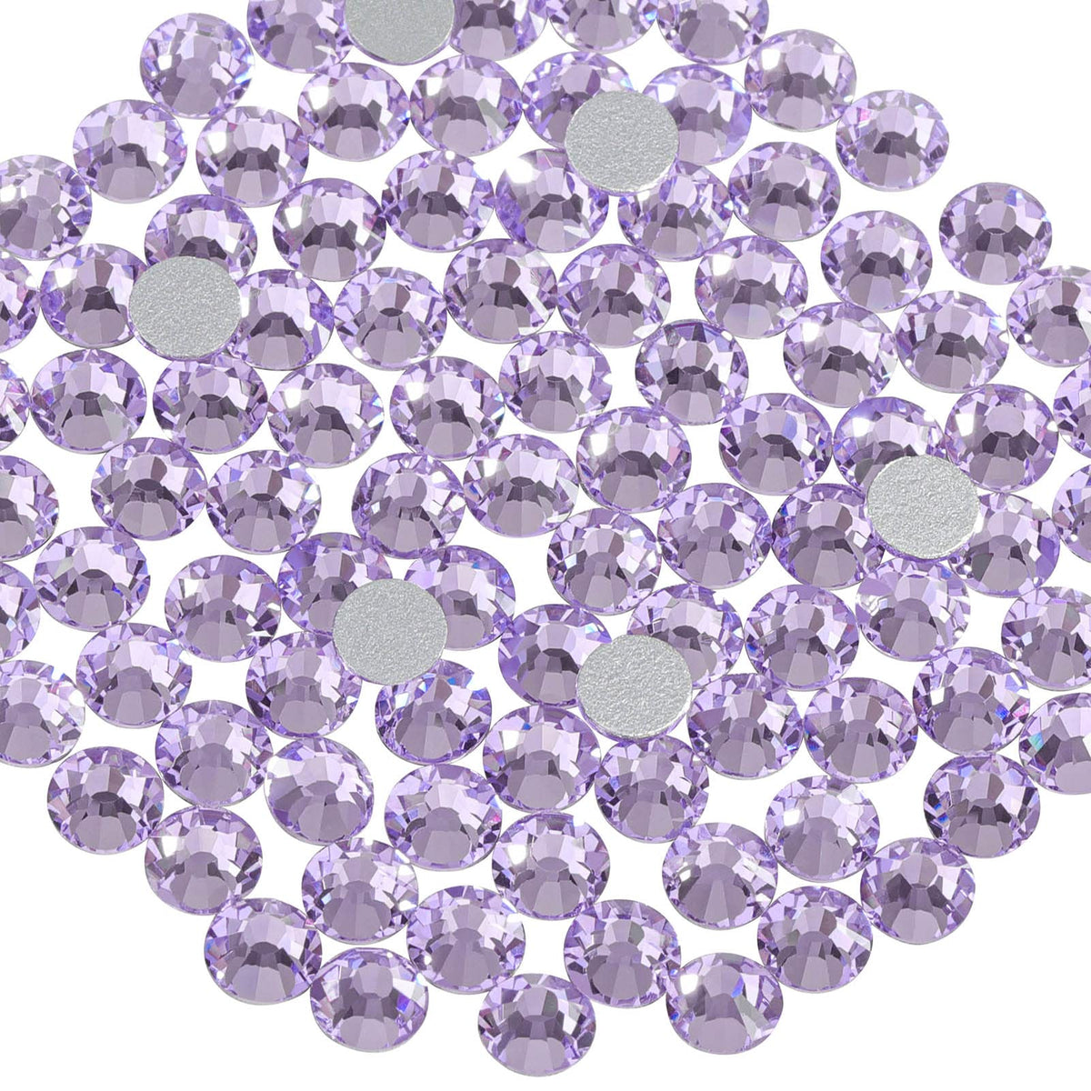 Close-up of BEADSLAND Violet Flat Back Rhinestones SS16