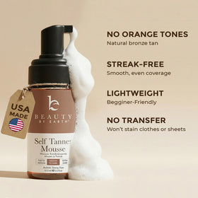 Close-up of Beauty by Earth Self Tanner Mousse texture