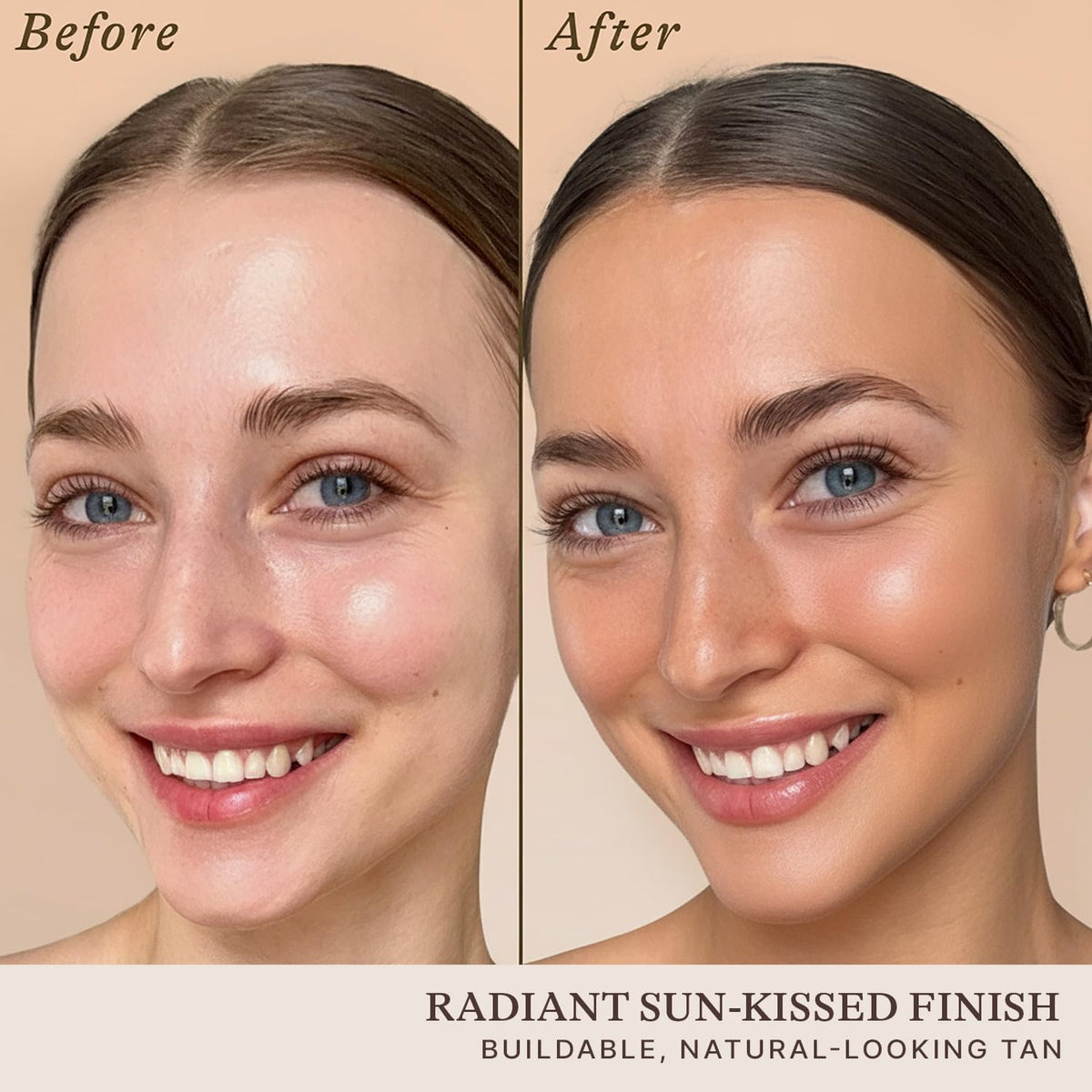 Close-up of Beauty by Earth Self Tanning Drops bottle and dropper