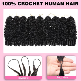Close-up of Beauty Queen Burmese Curly Crochet Hair texture