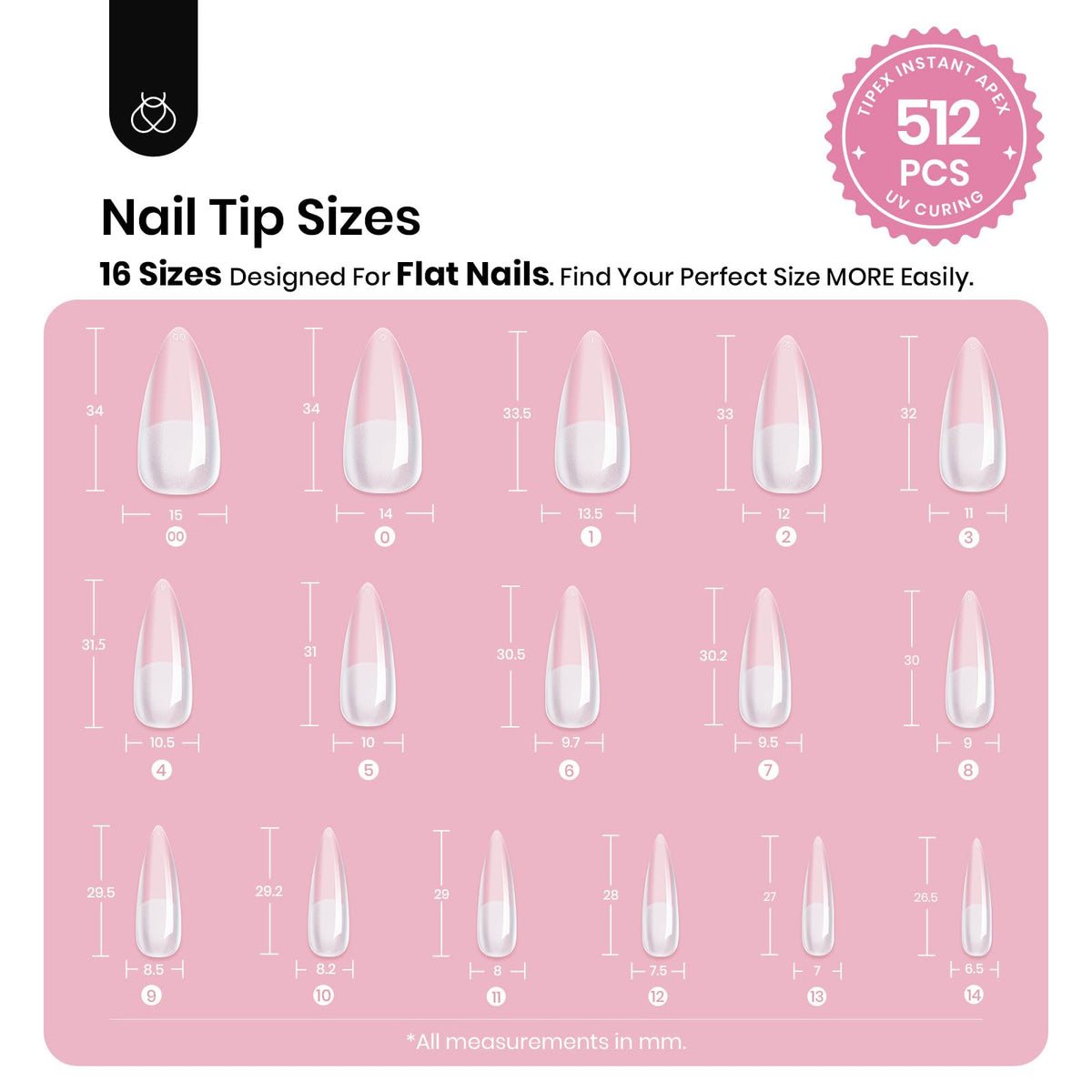 close-up of beetles Apex Nail Tips with structured apex design