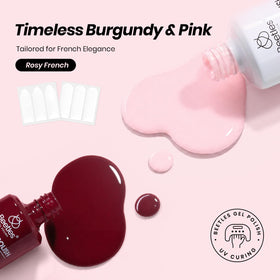 Close-up of beetles burgundy gel polish bottle
