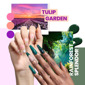 close-up of beetles Gel Nail Polish application process