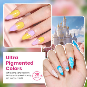 Close-up of beetles Gel Polish blooming effect on nails