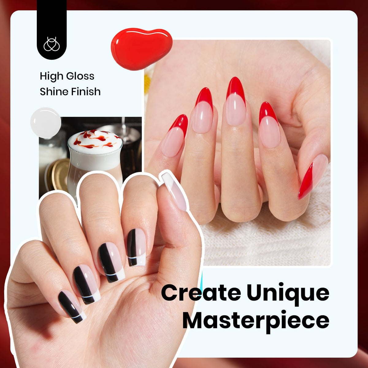 close-up of beetles Gel Polish bottle with soft classic shade