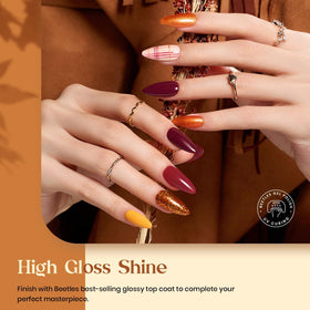 Close-up of Beetles gel polish bottles showcasing vibrant colours