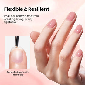 close-up of beetles Gel Polish Rosy Nude Pink Rubber Base Gel texture