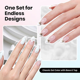 close-up of beetles Gel Polish White Gel finish on nails