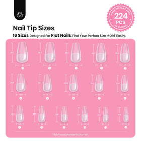 close-up of beetles medium coffin nail tips in various sizes
