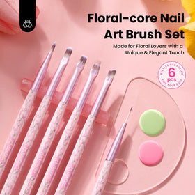 Close-up of beetles nail art flat brush