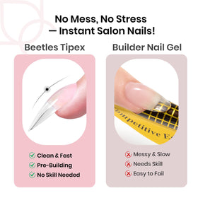 close-up of beetles nail tips with built-in apex
