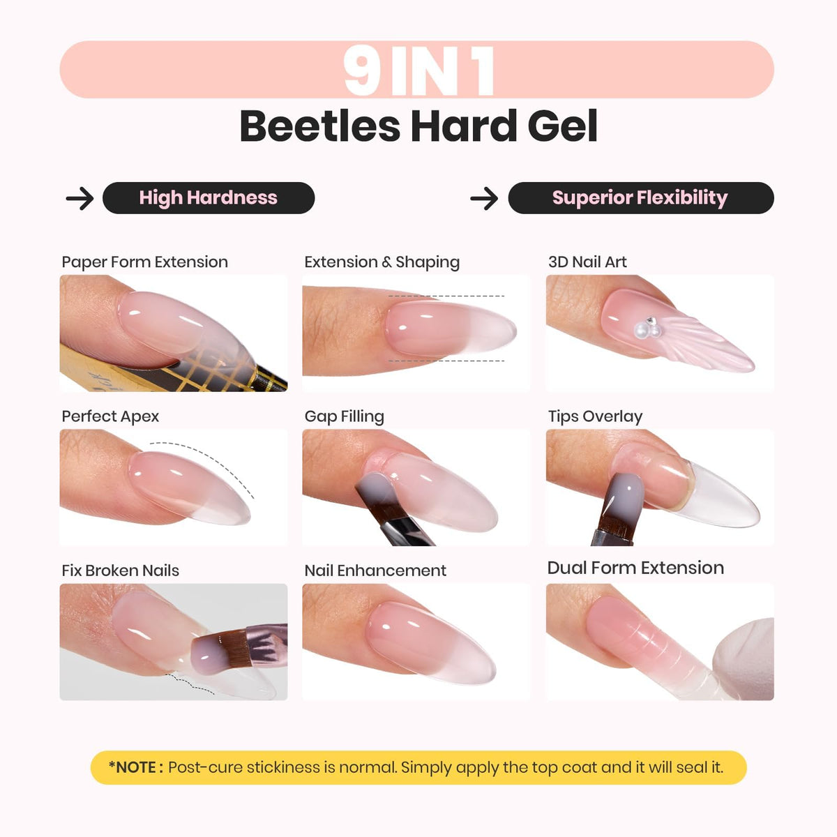 Close-up of beetles nude clear hard gel containers