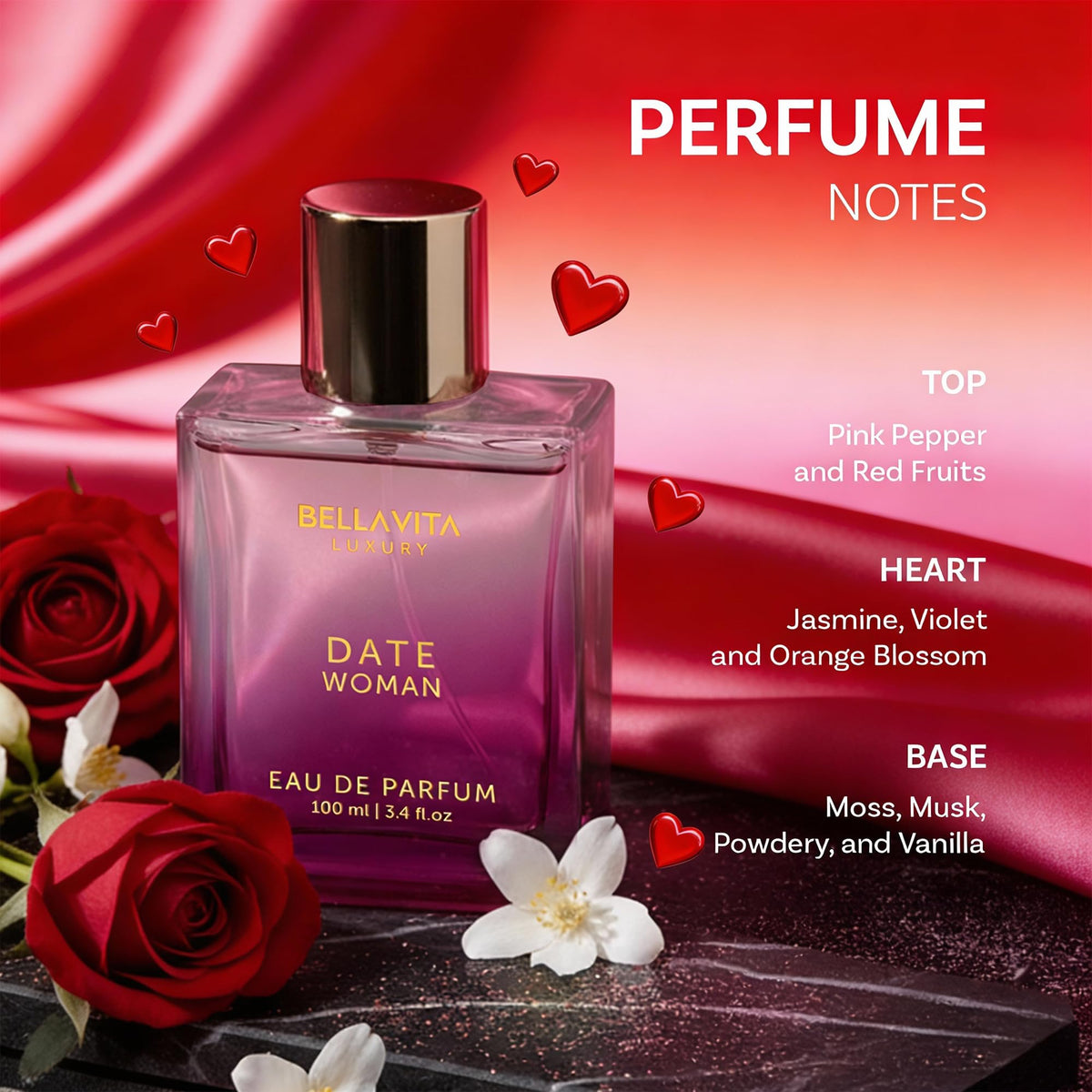 Close-up of Bella Vita Luxury Date Eau de Parfum cap