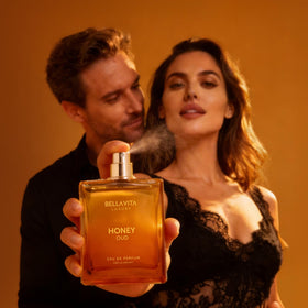 Close-up of Bella Vita Luxury Honey Oud Eau de Parfum cap