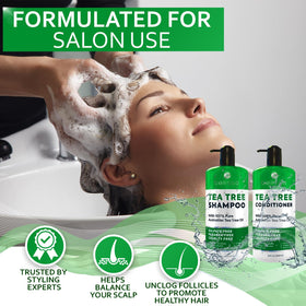 Close-up of BELLISSO Tea Tree Shampoo texture