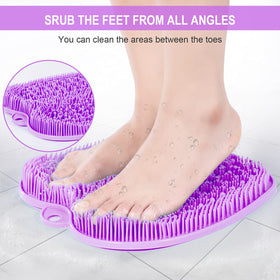 Close-up of BESKAR XL Shower Foot Scrubber Mat suction cups