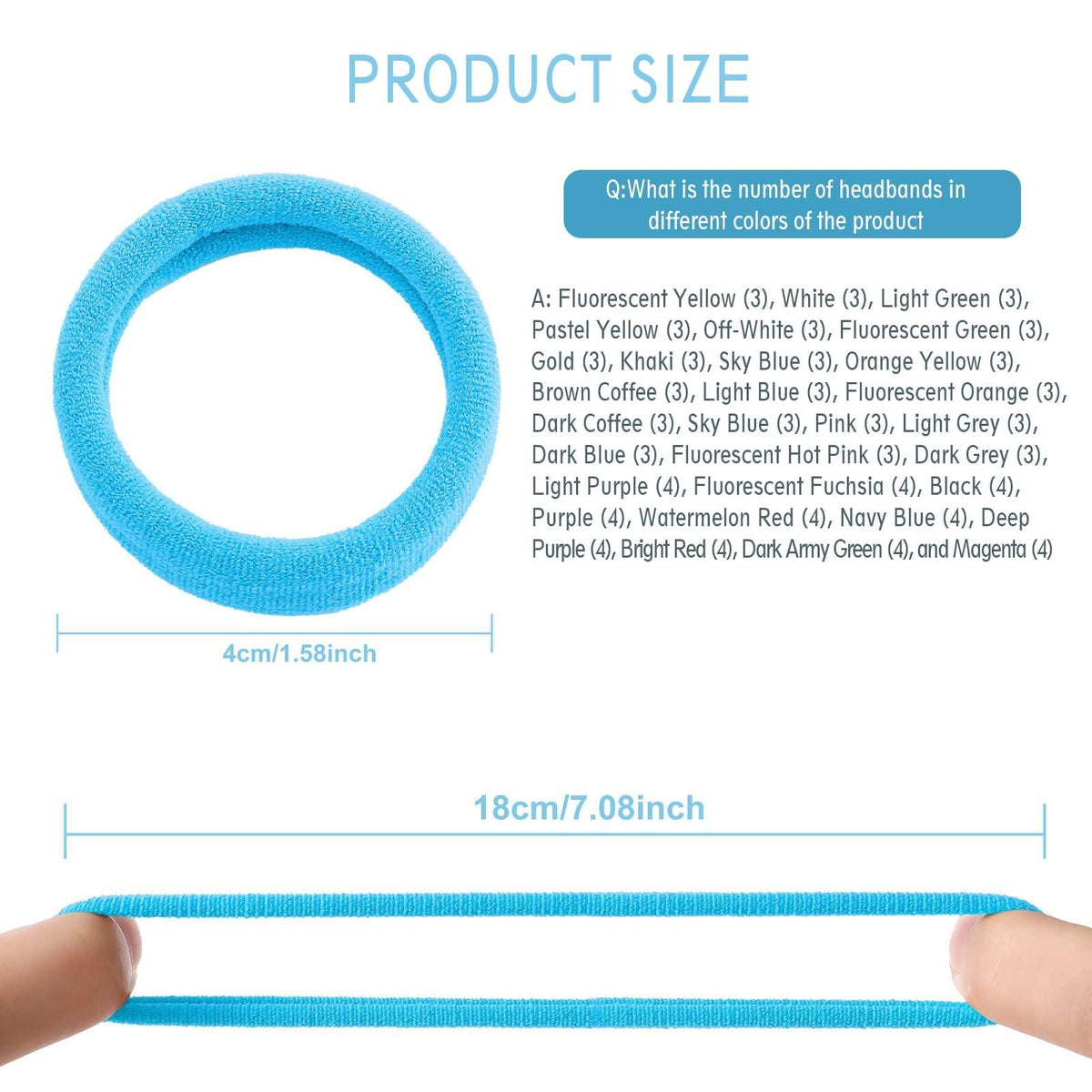 Close-up of Bessrung elastic hair ties showing texture