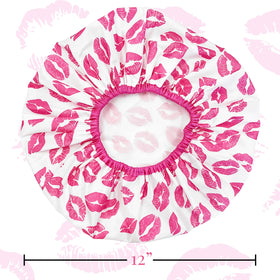Close-up of Betty Dain Fashionista Shower Cap fabric texture
