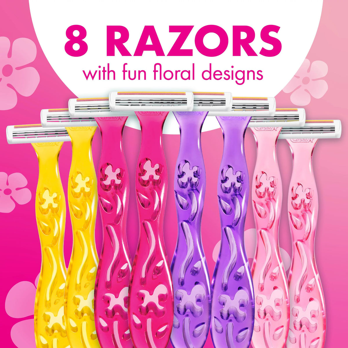 Close-up of Bic Soleil 3 razor with aloe vera moisture strip