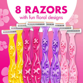 Close-up of Bic Soleil 3 razor with aloe vera moisture strip