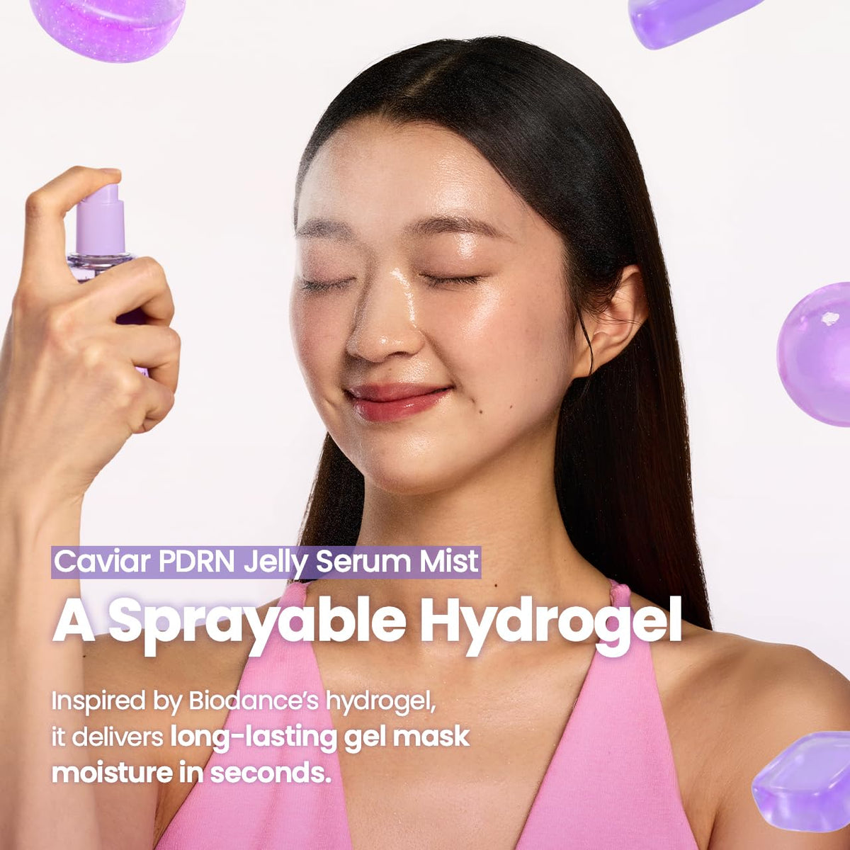Close-up of BIODANCE Caviar PDRN Jelly Serum Mist nozzle
