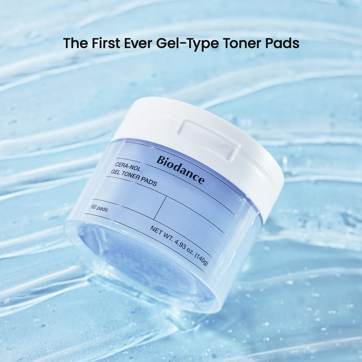 Close-up of BIODANCE Cera-nol Gel Toner Pad showing texture