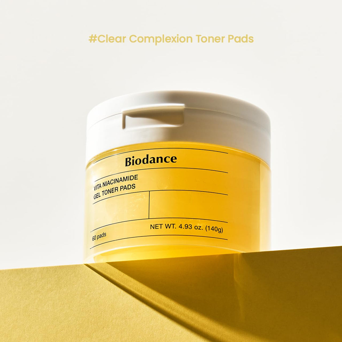 Close-up of BIODANCE toner pad showing texture