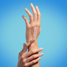 Close-up of Biotherm Biomains hand cream texture