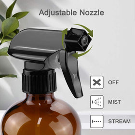 Close-up of black trigger nozzle on Worldgsb spray bottle