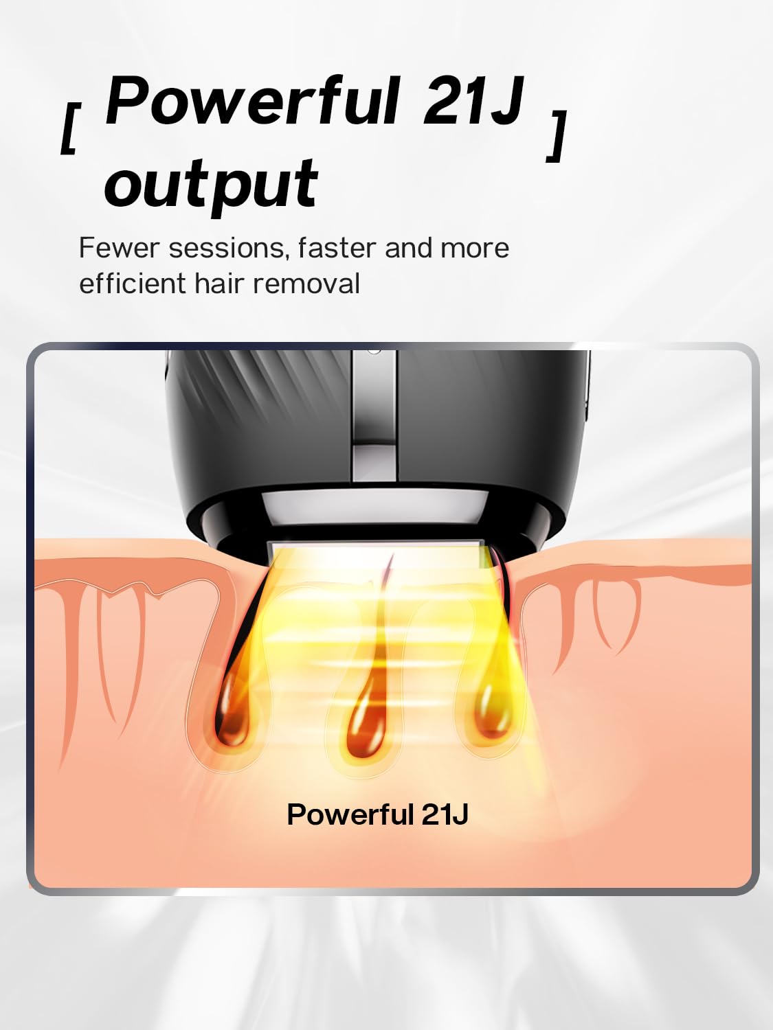 Close-up of Blex Laser Hair Removal Device light emission