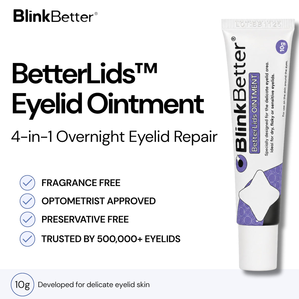 Close-up of BlinkBetter BetterLids Eyelid Ointment texture