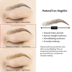 Close-up of Bliss and Beyond USA Waterproof Eyebrow Tattoo Stickers showing hair stroke design